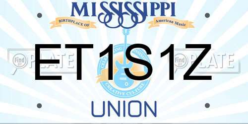 ET1S1Z Mississippi License Plate