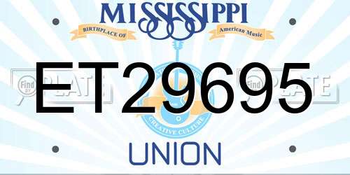 ET29695 Mississippi License Plate