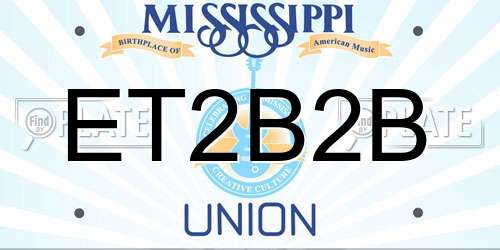 ET2B2B Mississippi License Plate