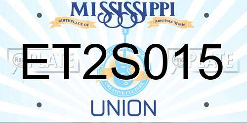 ET2S015 Mississippi License Plate
