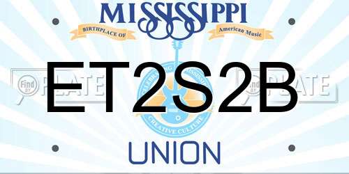 ET2S2B Mississippi License Plate
