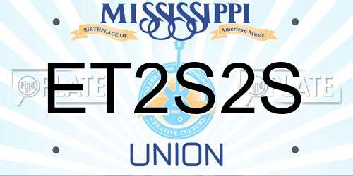 ET2S2S Mississippi License Plate
