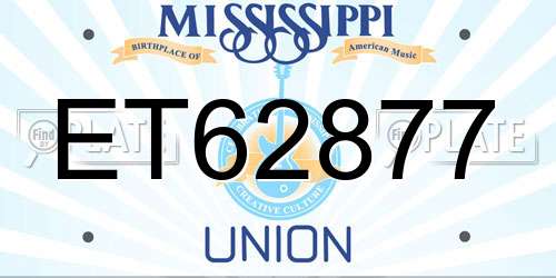 ET62877 Mississippi License Plate