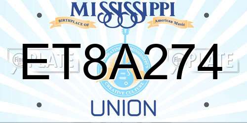 ET8A274 Mississippi License Plate