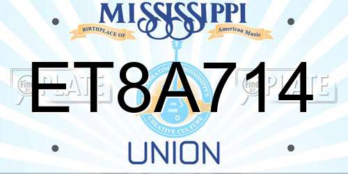 ET8A714 Mississippi License Plate