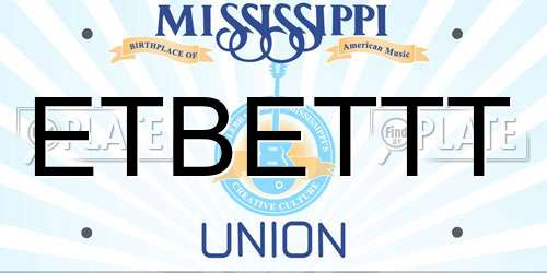 ETBETTT Mississippi License Plate
