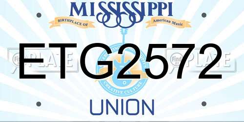 ETG2572 Mississippi License Plate