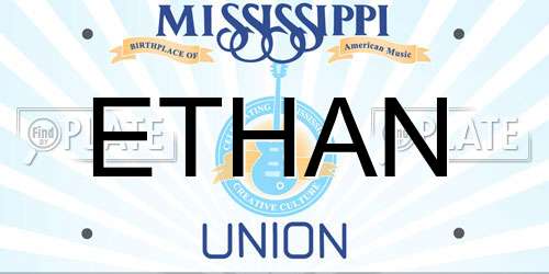 ETHAN Mississippi License Plate