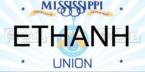ETHANH Mississippi License Plate