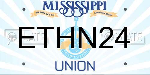 ETHN24 Mississippi License Plate