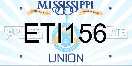 ETI156 Mississippi License Plate