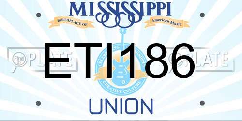 ETI186 Mississippi License Plate