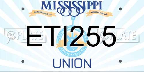 ETI255 Mississippi License Plate