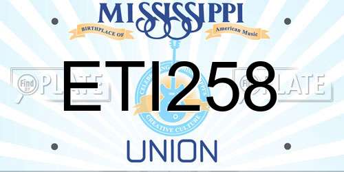 ETI258 Mississippi License Plate