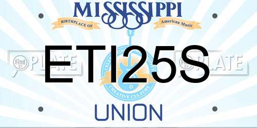ETI25S Mississippi License Plate