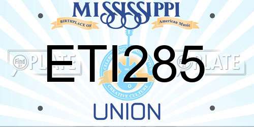 ETI285 Mississippi License Plate