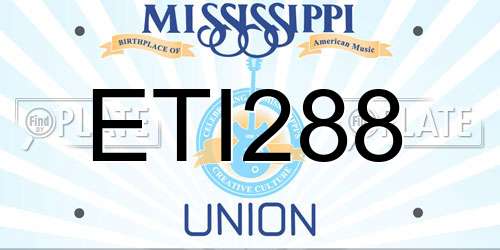 ETI288 Mississippi License Plate