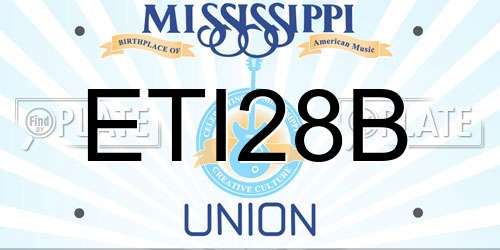 ETI28B Mississippi License Plate