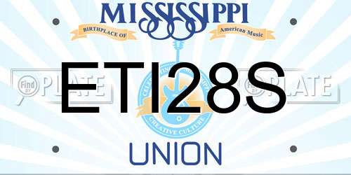 ETI28S Mississippi License Plate