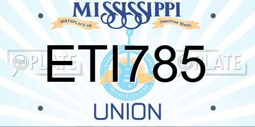 ETI785 Mississippi License Plate
