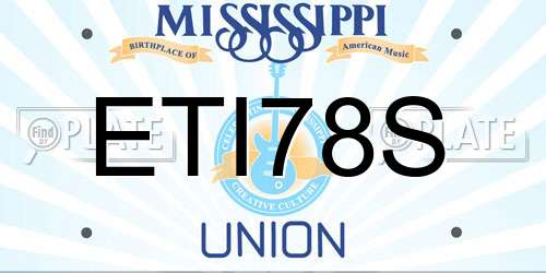 ETI78S Mississippi License Plate
