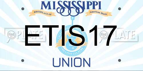 ETIS17 Mississippi License Plate