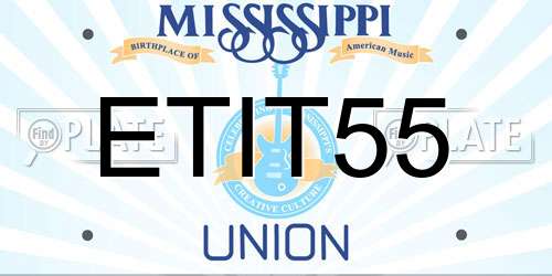 ETIT55 Mississippi License Plate