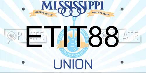 ETIT88 Mississippi License Plate