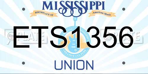 ETS1356 Mississippi License Plate