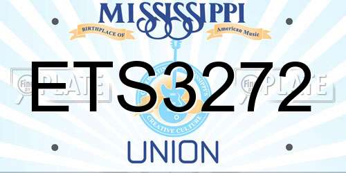 ETS3272 Mississippi License Plate