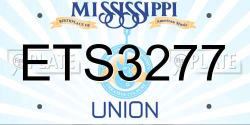 ETS3277 Mississippi License Plate