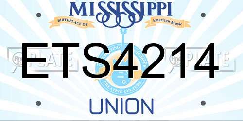 ETS4214 Mississippi License Plate