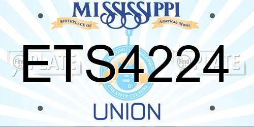 ETS4224 Mississippi License Plate