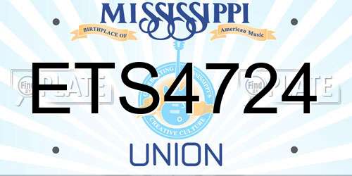 ETS4724 Mississippi License Plate