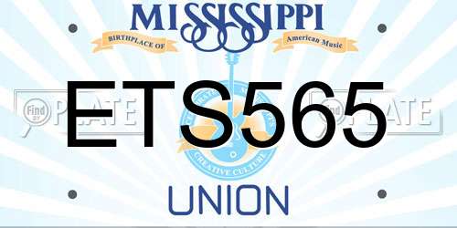 ETS565 Mississippi License Plate