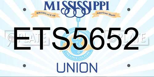 ETS5652 Mississippi License Plate