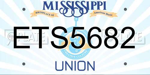 ETS5682 Mississippi License Plate