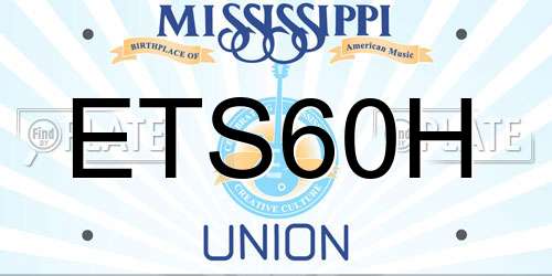 ETS60H Mississippi License Plate
