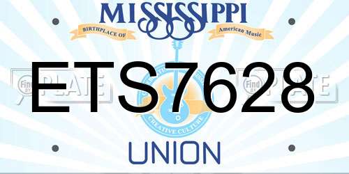 ETS7628 Mississippi License Plate