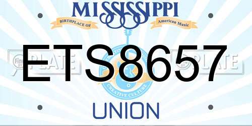 ETS8657 Mississippi License Plate