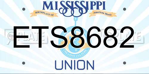ETS8682 Mississippi License Plate