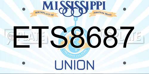 ETS8687 Mississippi License Plate