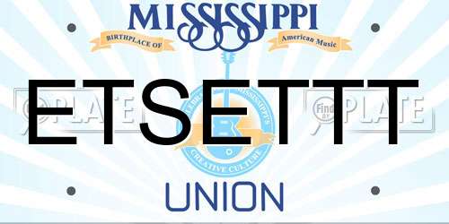 ETSETTT Mississippi License Plate