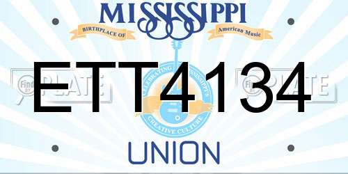 ETT4134 Mississippi License Plate