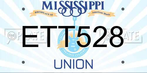 ETT528 Mississippi License Plate