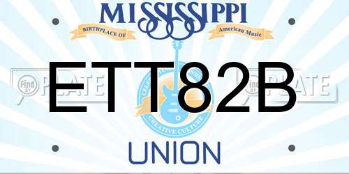 ETT82B Mississippi License Plate