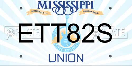 ETT82S Mississippi License Plate