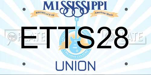 ETTS28 Mississippi License Plate