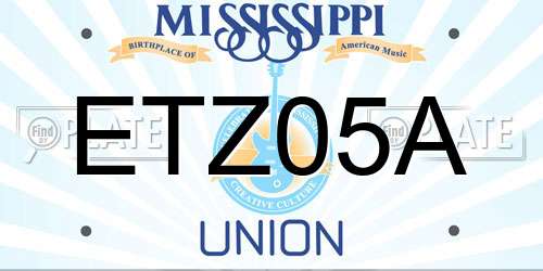 ETZ05A Mississippi License Plate