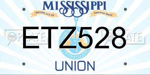 ETZ528 Mississippi License Plate